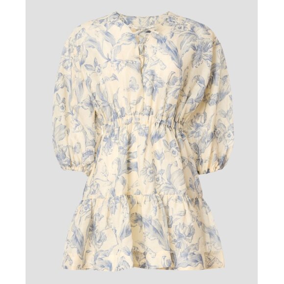 SANDRO Josella Blue Floral Dress Size 34 - Picture 2 of 8